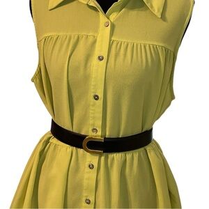 Woodward Black Genuine Leather Belt with Gold C Buckle Belt Size‎ Medium